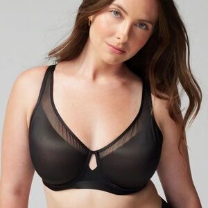 Soma Black Sheer Mesh Underwire Bra